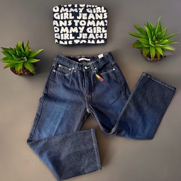 Vintage Tommy Hilfiger Women's Blue Denim Boyfriend Jeans Size 8 Y2K 90s - Picture 1 of 13